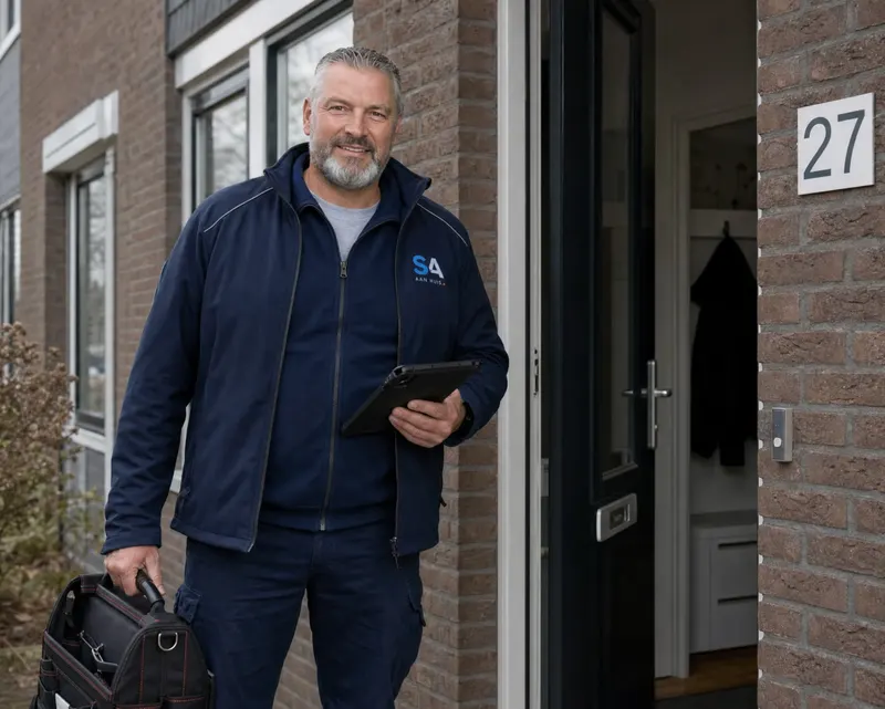 CV-monteur lost storing op aan cv-ketel