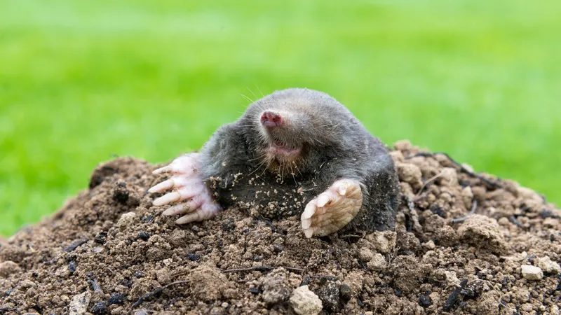 Mol op molshoop, mollenbestrijding